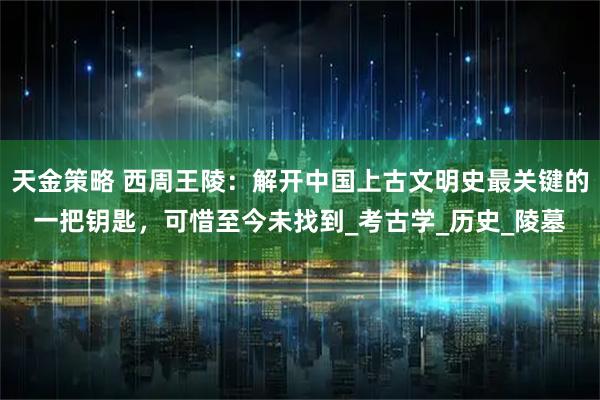 天金策略 西周王陵:解开中国上古文明史最关键的一把钥匙,可惜至今未找到_考古学_历史_陵墓