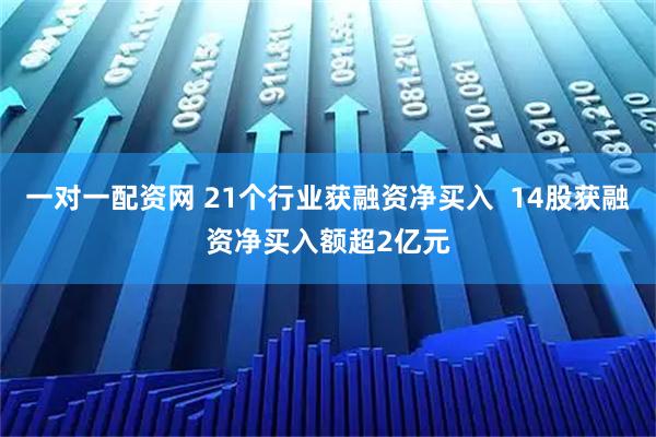 一对一配资网 21个行业获融资净买入 14股获融资净买入额超2亿元